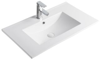 Раковина Gid 9075e 71103 встраиваемая сверху белая 76x46.5x17